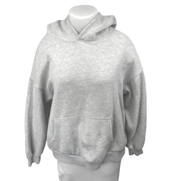 Automet Gray Fleece Long Sleeve Pockets Hooded Hoodie Sweatshirt Sweater Size XL - Picture 1 of 4